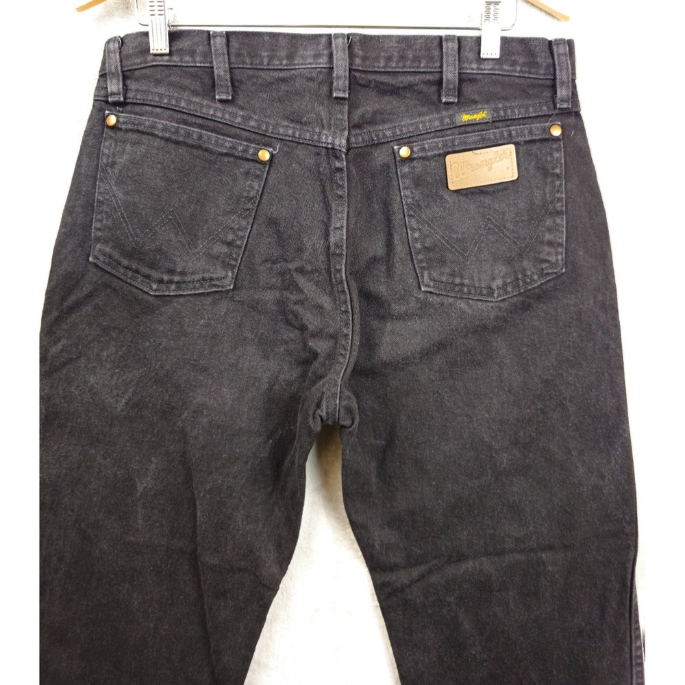 Wrangler Jeans Mens 34x31.5 Black Cowboy‎ Cut Western Denim 13MWZWK - Picture 4 of 6